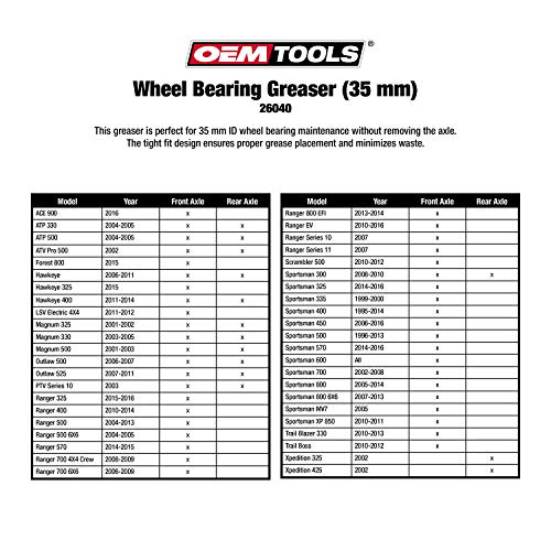 Image of OEMTOOLS 26040 35MM Wheel Bearing Greaser, Bearing Grease Tool, for Use with Most Polaris UTV and ATV Models