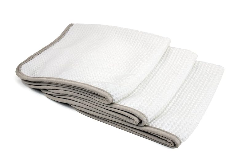 Toalha de Microfibra tipo Waffle para Vidros e Espelhos Autofiber 40,6 x 40,6 cm, Kit com 3 unidades