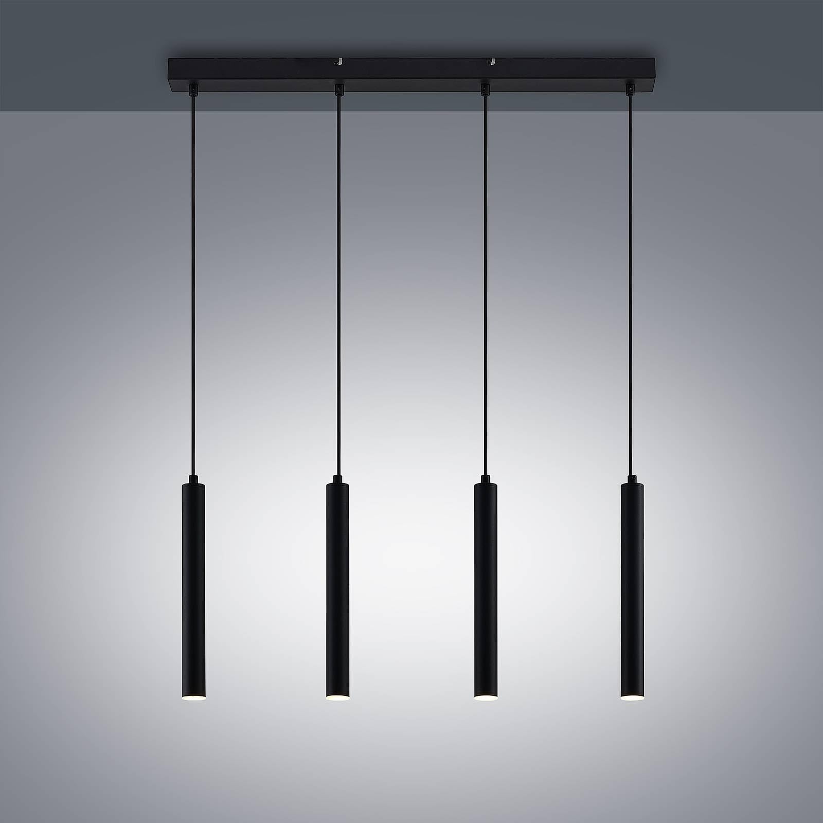 Arcchio LED Esstisch Pendelleuchte, Hängeleuchte schwarz 4-flammig Hängelampe Esszimmer Wohnzimmer Küche Pendellampe Küchenlampe Wohnzimmerlampe