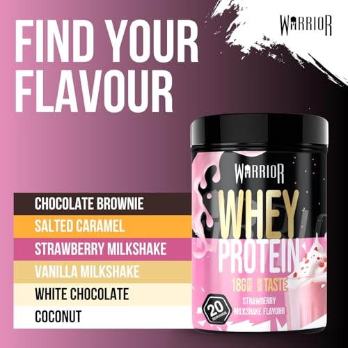 Warrior Whey Protein Powder 500g - Up to 36g* Protein per Shake – Low Sugar - Muscle Growth and Recovery Drink - Amazing Taste - 20 Servings - GMP Certified (Strawberry Milkshake) - Image 6