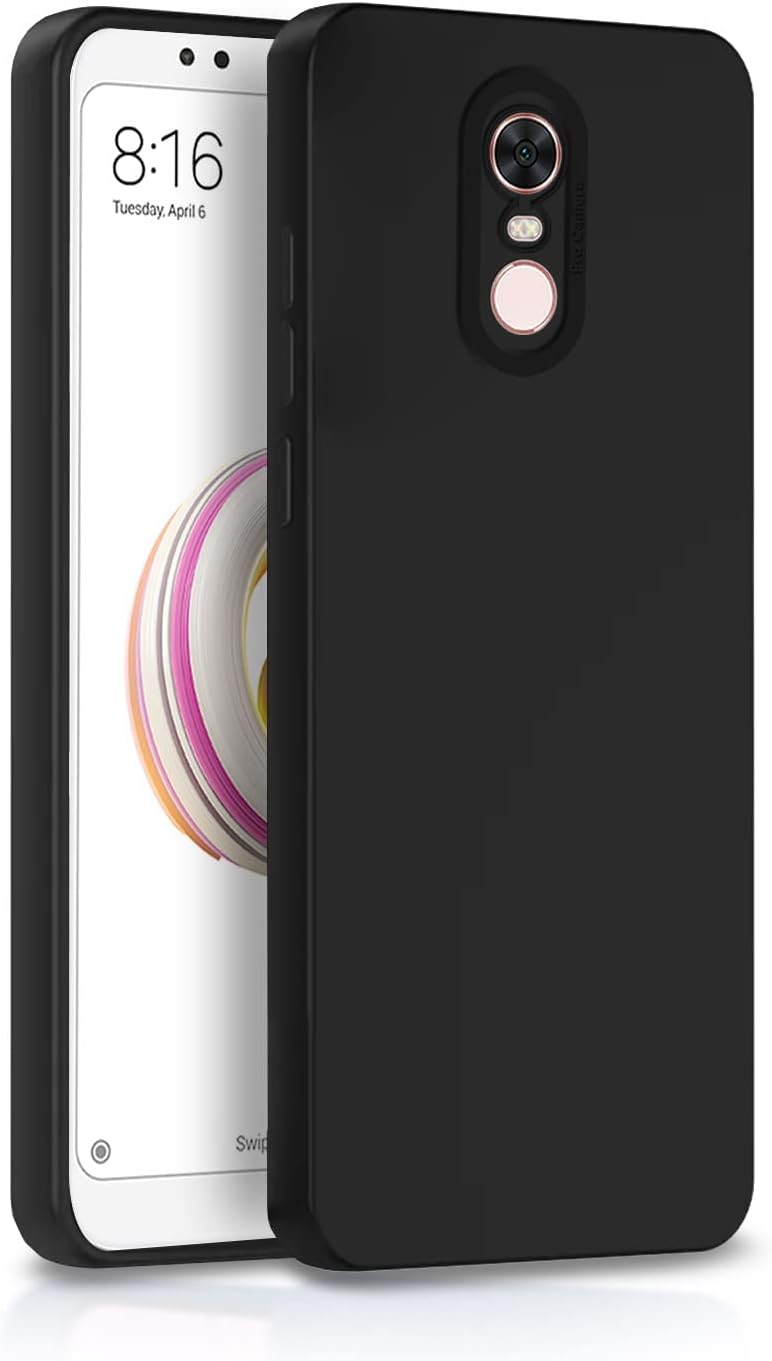River Forest Matte Flexible TPU Back Cover Case for Redmi Note 5 (Black)