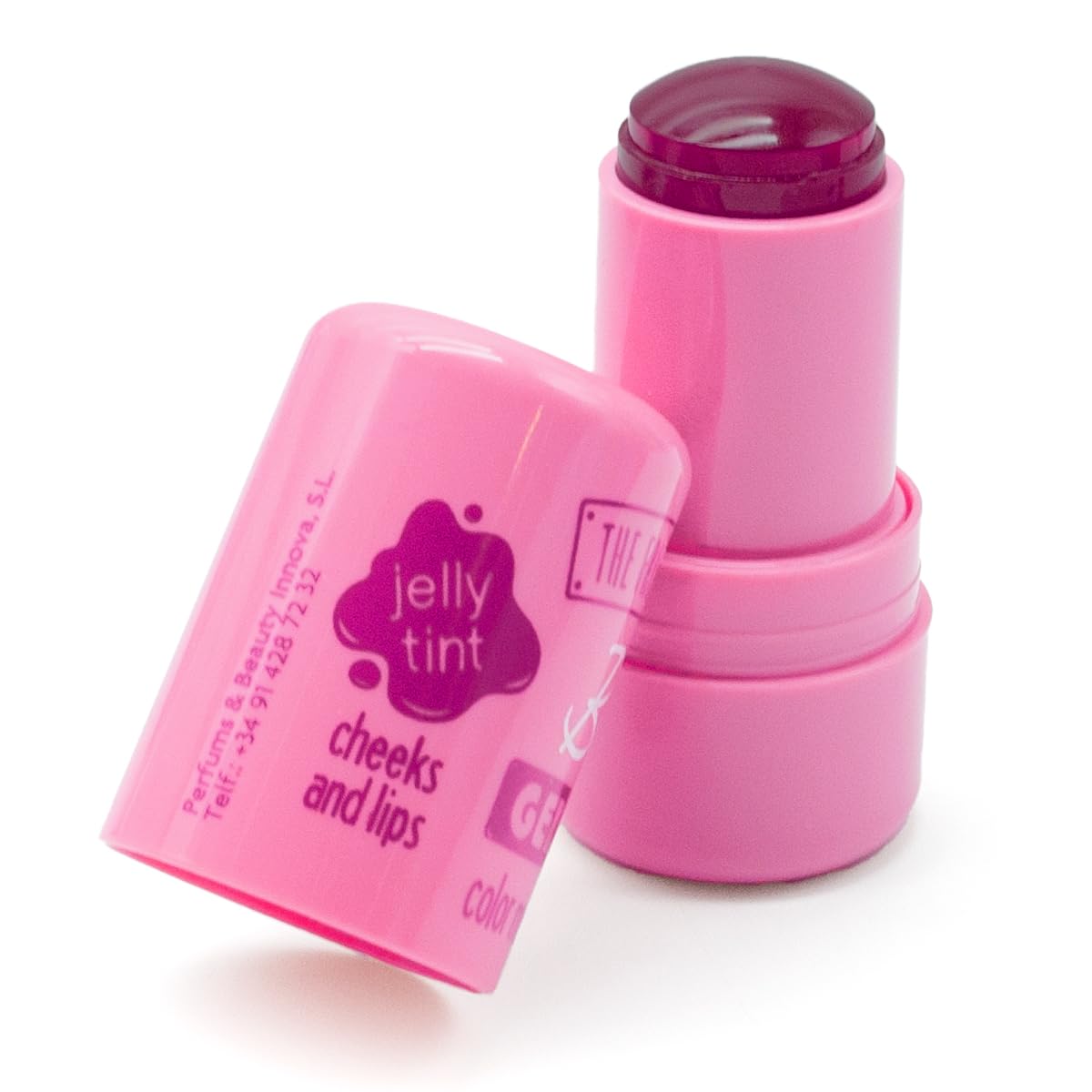 The Fruit Company Blush Jelly RASPBERRY Jelly Lip & Cheek Blush with Hyaluronic Acid and Vitamin B5, Nourishes & Hydrates Skin