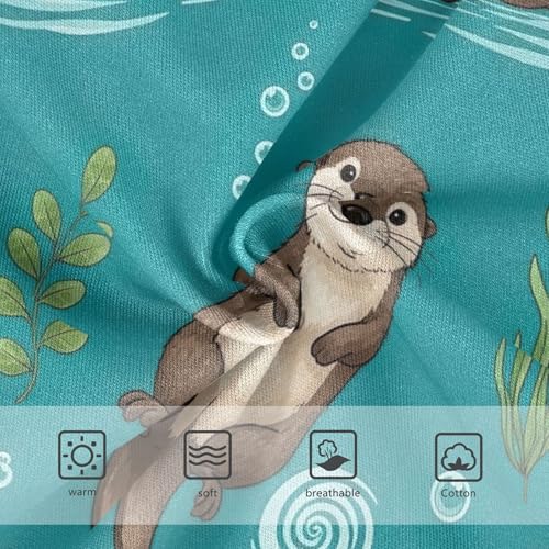 Girls Underwear Toddler 2t Cotton Cute Panties Girl Artistic Kids Briefs Undies Cute Cartoon Otters Water Swirls3