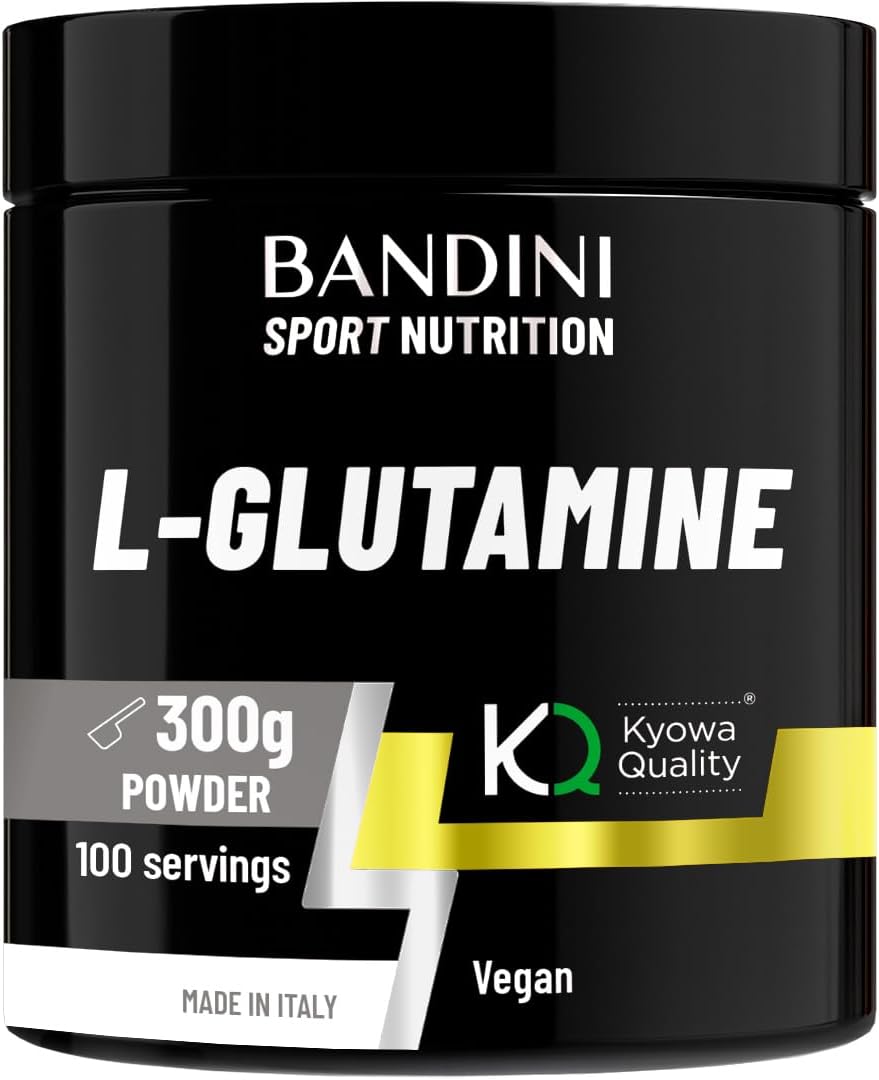 Bandini® L-Glutamine Powder | 3000 mg Pure Kyowa® Quality Glutamine per Dose | Vegan Amino Acid Produced Through Fermentation | Muscle Strength & Recovery, Boosts Immune System | 300 g/100 Servings
