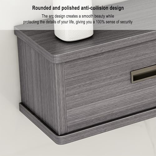 Mobile TV sospeso a Parete con cassetti portaoggetti - Console multimediale salvaspazio per Soggiorno e Camera da Letto, Elegante Centro di intrattenimento Domestico, Design Moderno