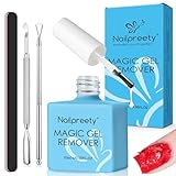 Gel Nail Polish Remover 15 Ml,Professional Nail Varnish Remover,Easy Quick Remove,Don't Hurt Your Fingernails, No Need For Foil, Soaking Or Wrapping,for UV Gel Remover,Blue