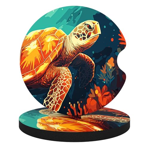 Portavasos para carro Aiawoxc 2 piezas diseño Turtles