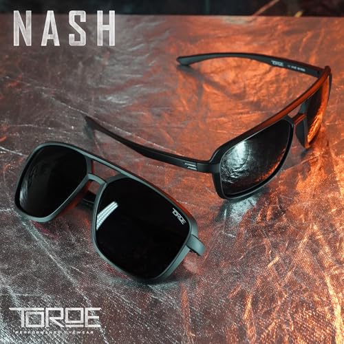 Image of TOROE Super Dark Black Out Polarized Sunglasses Extreme Light Sensitivity Advanced UV Protection C4 Impact Resistant