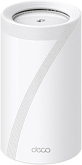 TP-Link 𝐃𝐞𝐜𝐨 BE85 Tri-Band WiFi 7 BE22000 Whole Home Mesh System- 2-Stream 22 Gbps, 2X 10G + 2X 2.5G Ports Wired Backhaul, 8X High-Gain Antennas, VPN, AI-Roaming, 4x4 MU-MIMO, HomeShield(1-Pack)