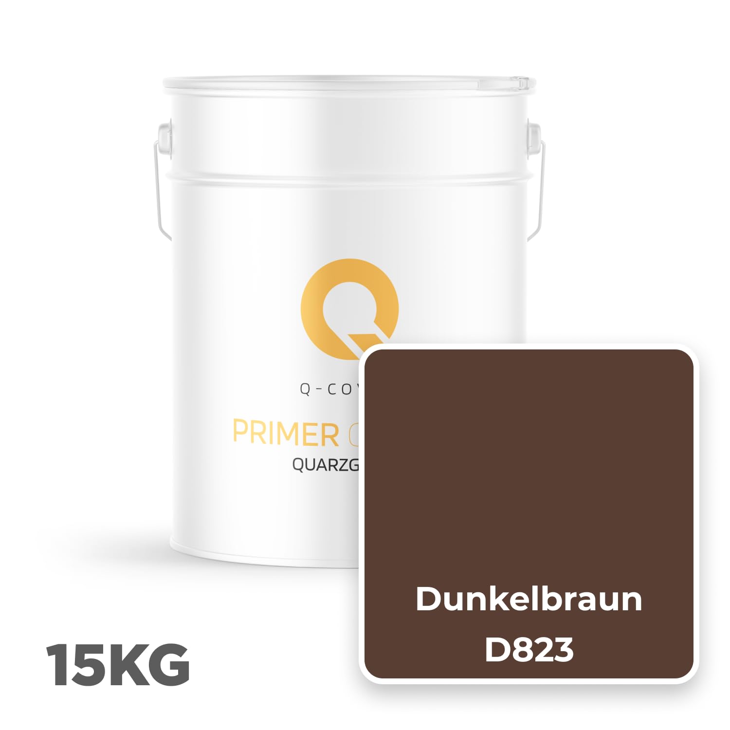 Quarzgrund für Dekorativer Putz mit Mica Dunkelbraun D823 15KG | Acrylatdispersion Grundiermittel Innen & Außen für Wände und Decken Grundierung Schutz Mosaikputz ca. 0,3-0,4 KG/m2