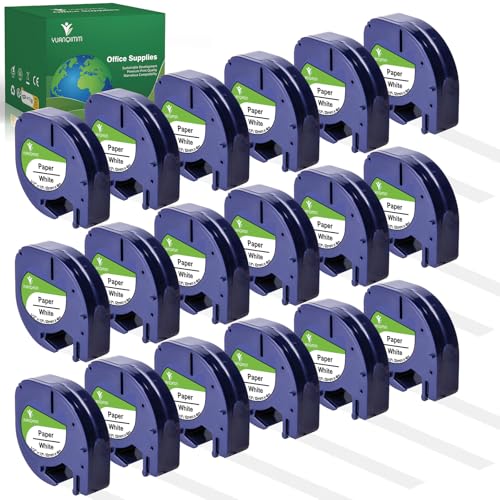 Ruban LetraTag LT 91330 papier compatible pour remplacer vos recharges usagées