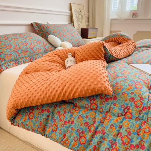 HLTQL Edredon Gonflant Duvet Plume Couette Couleur sans Housse ImpriméE Hiver Couette Douillet éPaisse Hiver Couverture Chaude Hiver Lit(4,150x200cm*1.5kg)