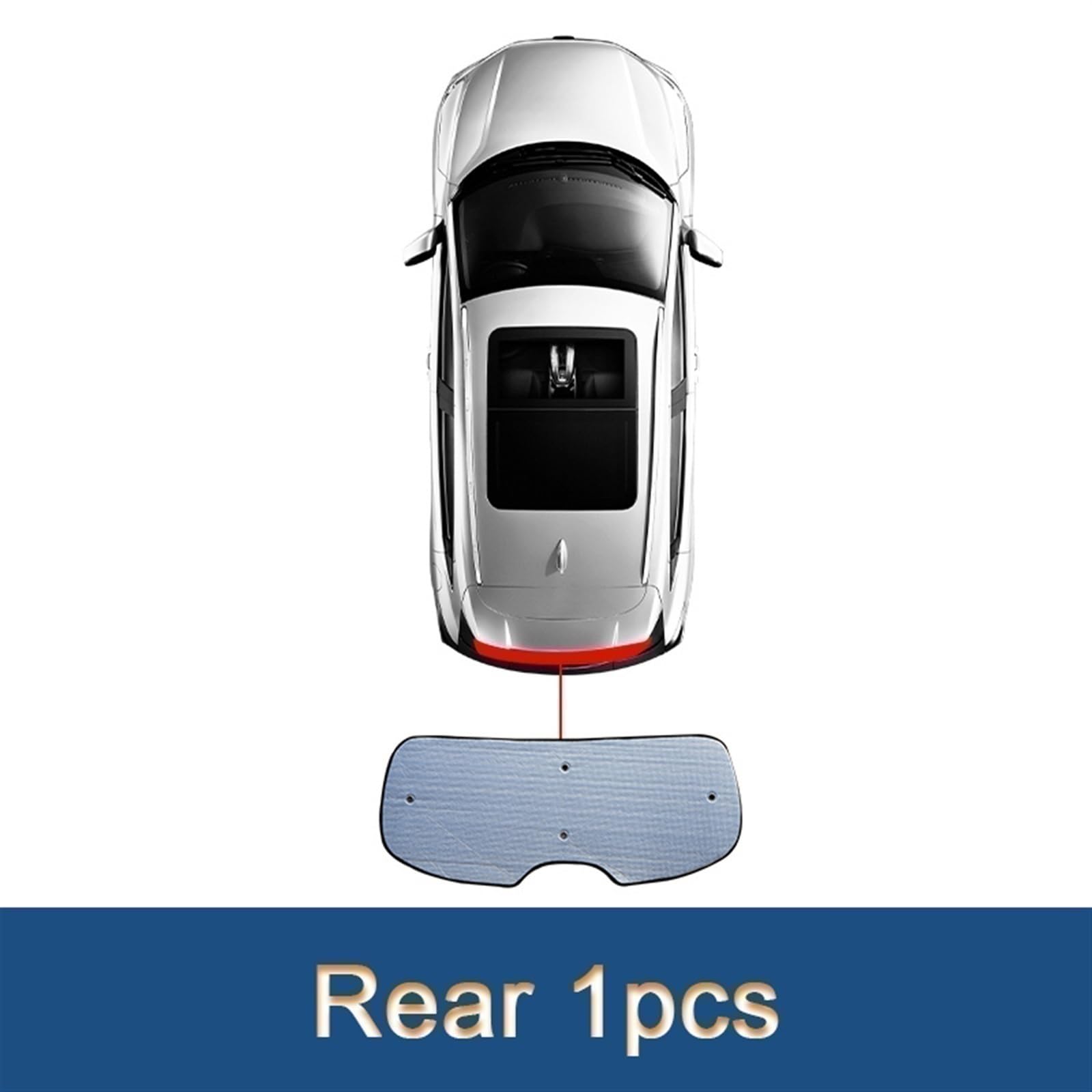 Protector Solar Coche para VW para T-ROC 2017-2023 Parasol Coche Protección UV Cortina Parasol Visera Cubierta Parabrisas Accesorios Protección Privacidad Parasol para Parabrisas Coche(Rear 1pcs)