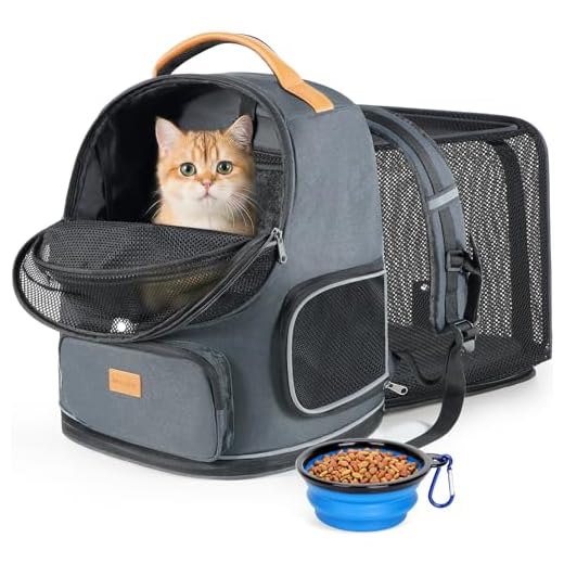 Expandable Cat Carrier Backpack for Small Pets