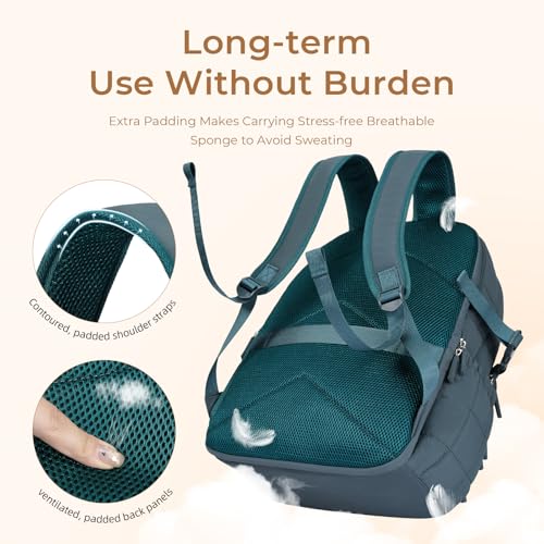 Image of CLUCI 17.3 Inch Laptop Backpack for Women, Anti Theft Travel Backpack, Puffer Quilted Work Backpack, Water Resistant College Bookbag, Carry on backpack with RFID(Green)