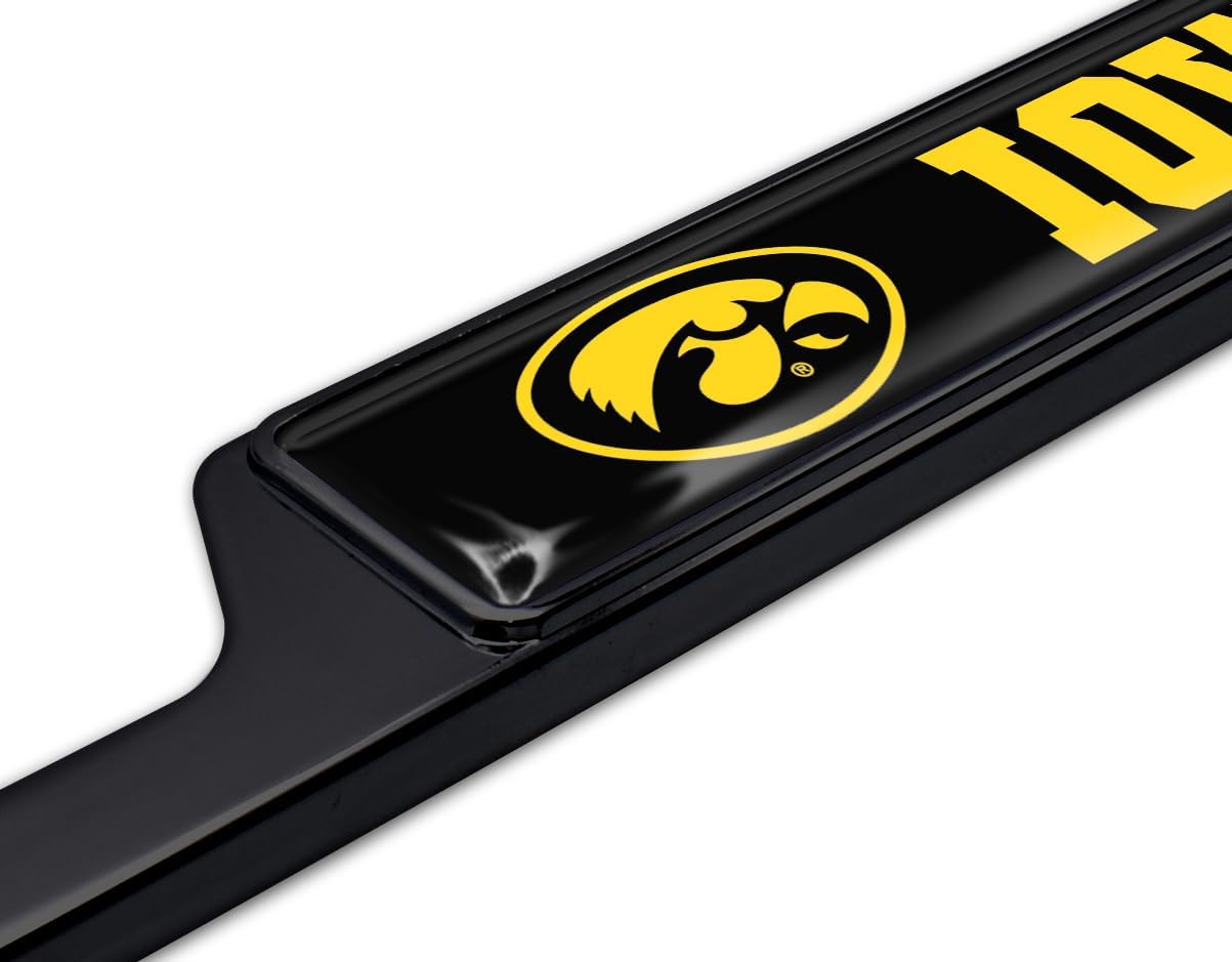 Iowa Hawkeyes Black License Plate Frame