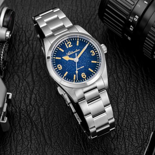 Image of ADDIESDIVE Quartz Watch for Men 36 MM Small Dial Analog Waterproof 100 M | Conves Crystal VH Sweep Second Movement Simple Male Watches Stainless Steel