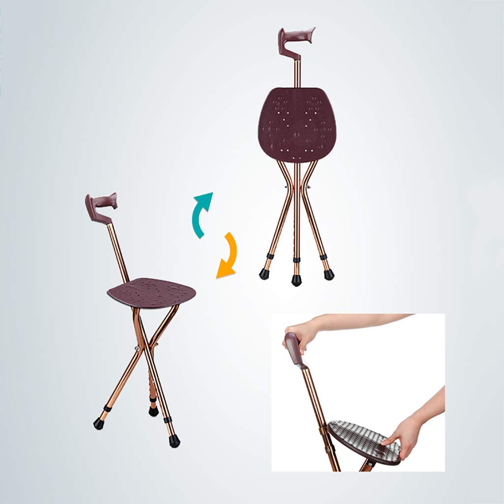 Canne De Siège Pliante, Capacité De 200 Kg, Canne Légère Et Réglable, Idéale pour Les Voyages Extérieurs, Les Événements Et La Marche des Personnes Âgées