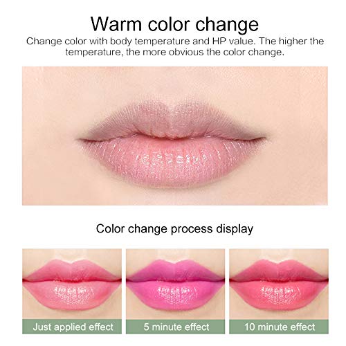 Petansy 3 Pack Aloe Vera Lip Balm Moisturizing Lip Plumper Temperature Color Change Lipstick Long Lasting Nutritious Aloe Vera Lipstick Set