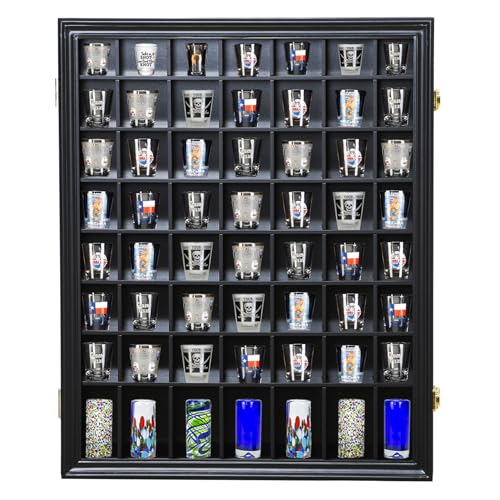 Snail Shot Glass Display Case Wall Mounted