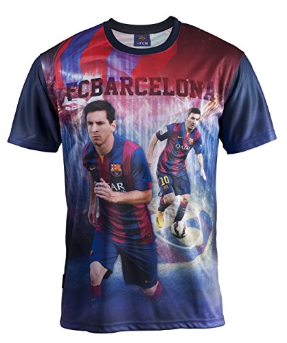 Conjunto camiseta + Short FC Barcelona – Lionel Messi – Colección oficial FC Barcelona – Talla de Niño Azul azul Talla:14 años