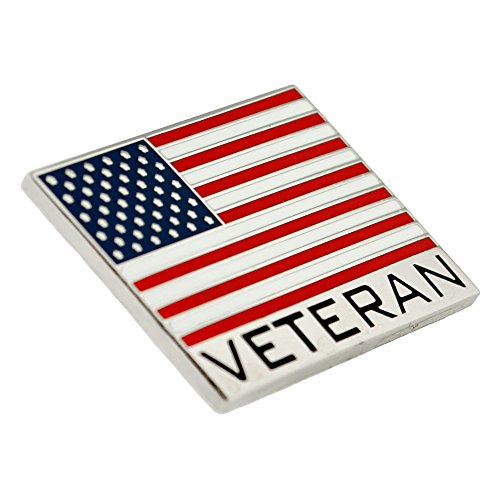 Image of PinMart Veteran Pin - Patriotic American Lapel or Hat Pin - Proud to be Retired Army, Navy, Air Force or Marine Corps - Gold Color Plated Enamel with Secure Clutch Back