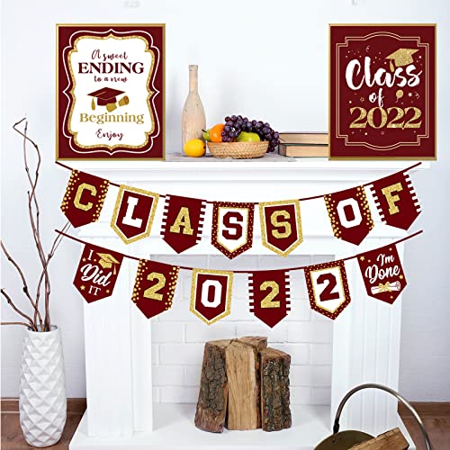 Party Greeting Graduation Party Decoration Set Congrats Grad Banner Class Of 2022 Sign Party Supplies Centerpieces Decorations For High School Party thumb #4