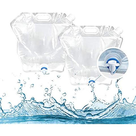 TIYASTUN 2X12L Water Container Carrier with Tap, Water Tank Collapsible Water Container Water Bag Water Storage for Outdoor, Camping, Emergency Cover