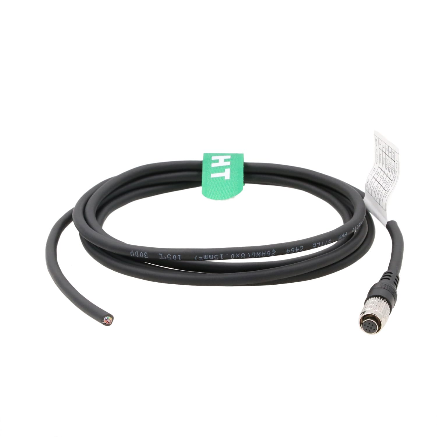 HangTon Hirose 8 Pin Femelle à Câble Ouvert Fil Nu pour Allied Vision Guppy et Mako, DAHENG Imaging CCD GIGE Industrial Camera HR25-7TP-8S 3m