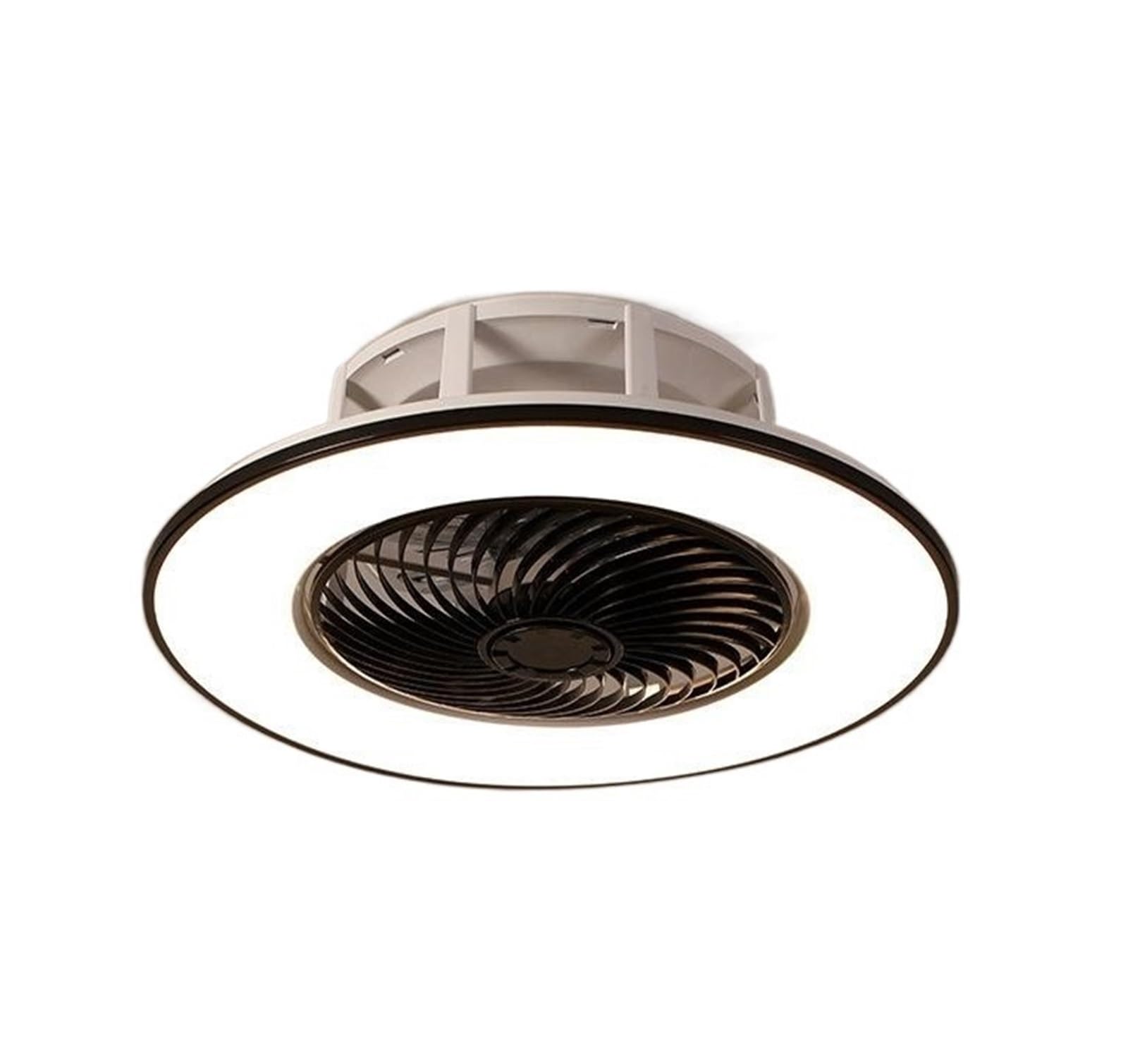 TRDEWR Ceiling Fan Light Bedroom Room Living Room Dining Room Ceiling Fan Light Quiet Thin Invisible with Electric Fan Chandelier One Good Light and Shadow Effects(Black)