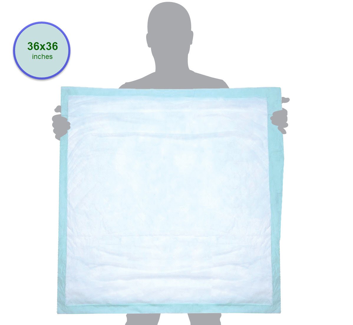 Extra Large Disposable Incontinence Bed Pad 10 Count (Size 36 x 36 Inch