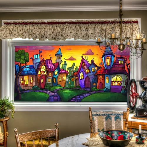 Vinilo decorativo HOMETITUTE diseño vidriera 100x45 cm miniatura 1