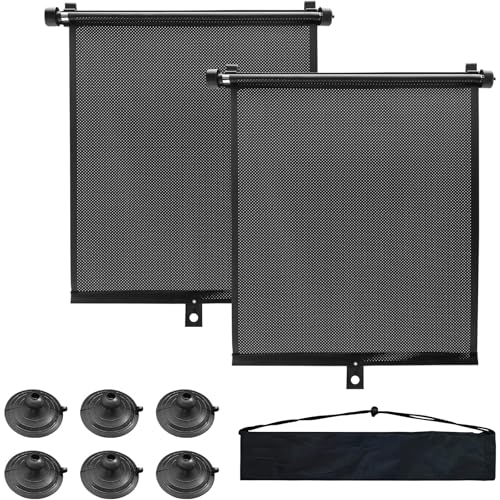 KXVXXV Lot de 2 Rideaux Pare-Soleil enrouleurs pour Voiture
