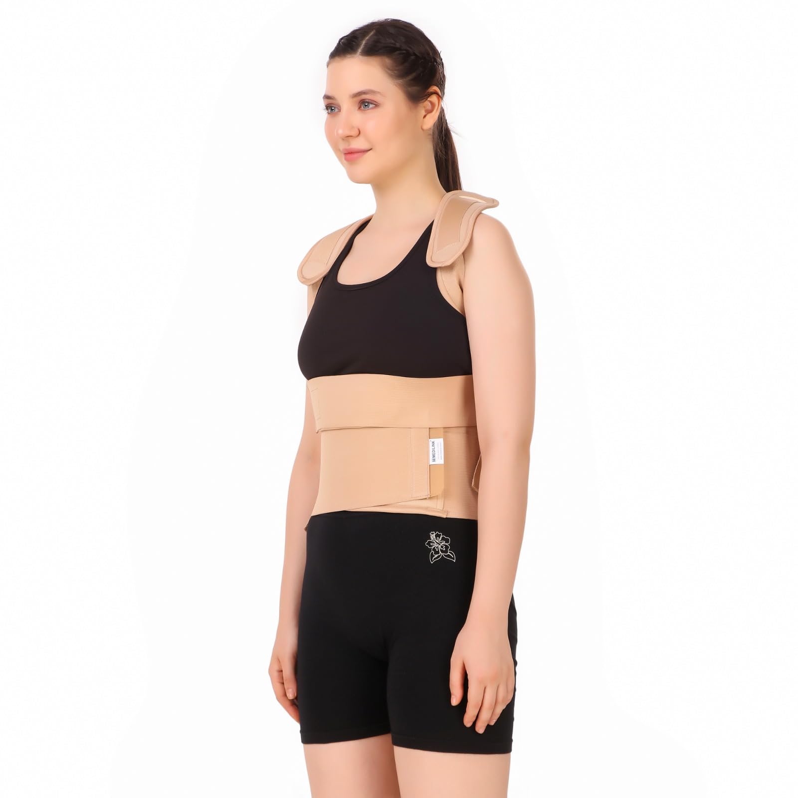 Medilink Taylors brace -Long type for spine iimobilization-Sopports Dorso Lumbar Spine-With 4 Aluminium Strips(L) 1