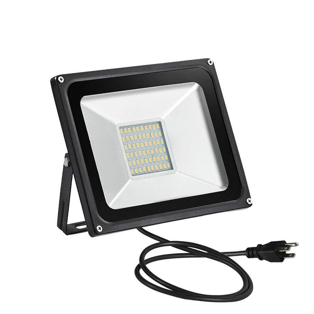 LED Flood Light,50W,5000LUMEN,2800-3200K Warm White,Waterproof IP65,Getseason LED Flood Light US 3-Plug Outdoor and Indoor Security Lights Super Bright Floodlight for Garage, Garden, Lawn and Yard