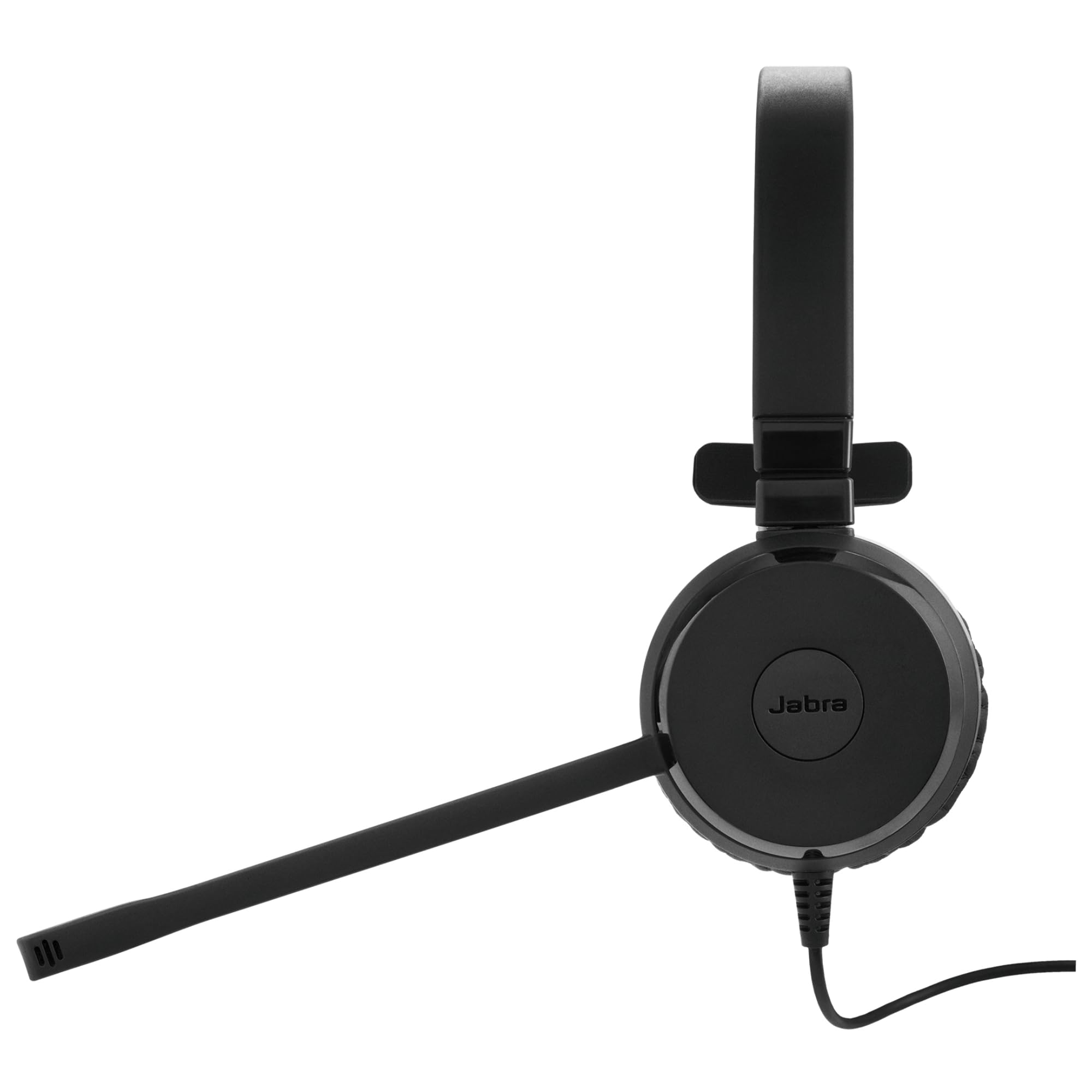 Jabra Evolve 30 UC Mono Headset – Unified Communications Kopfhörer für VoIP Softphones mit passivem Noise Cancelling – 3,5 mm Klinke – Schwarz