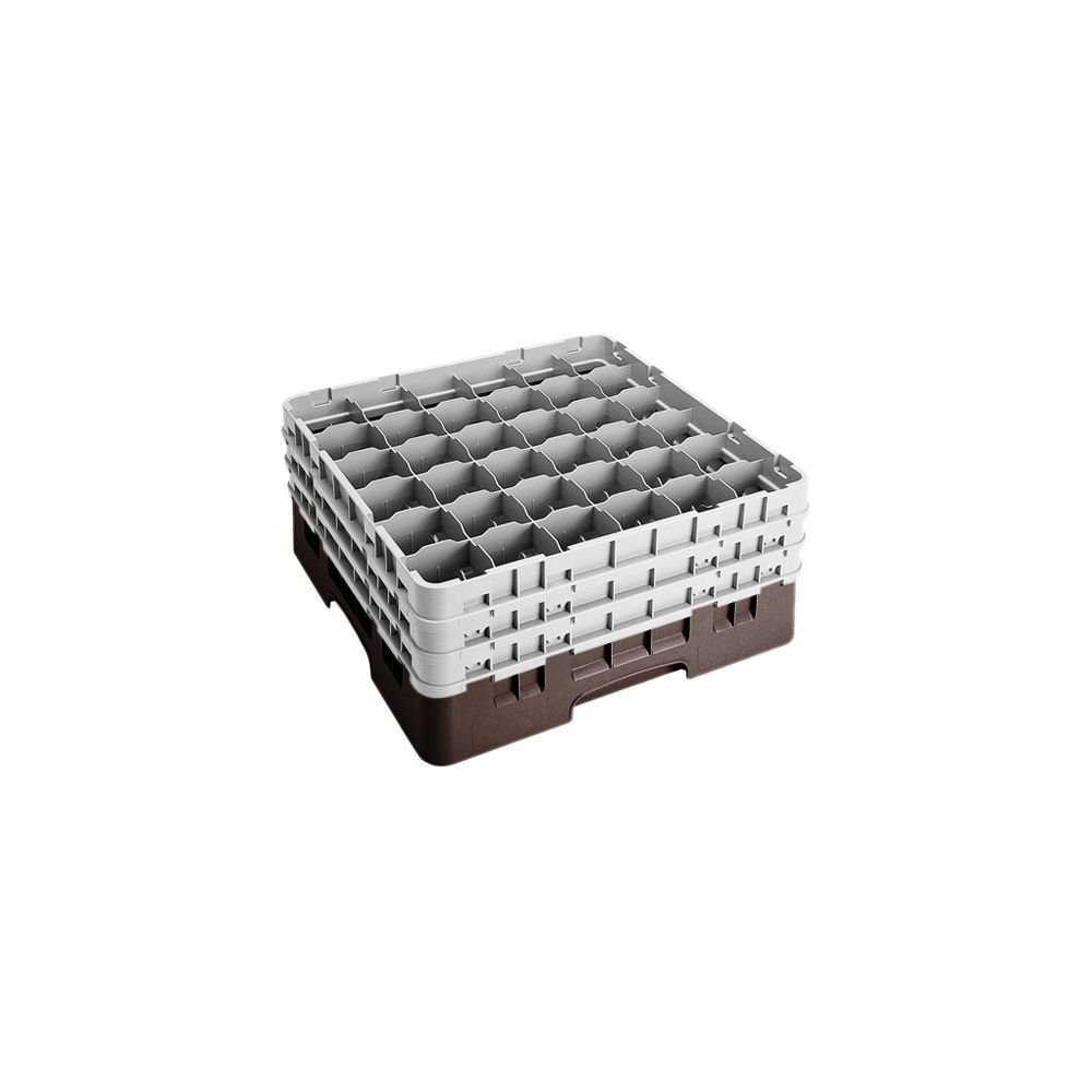 Camrack Glass Rack, W/3 Extenders, Full Size, Low Profile, 36 Compartments, 2-7/8'' Max. Dia., (3 Pieces/Unit)