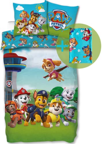 Kinderbettwäsche-Set 3-teilig 135x200 Cm – Mit LKW/Bagger 3D-Druck, Mikrofaser, Inkl. 2 Kissenbezügen 80x80 Cm