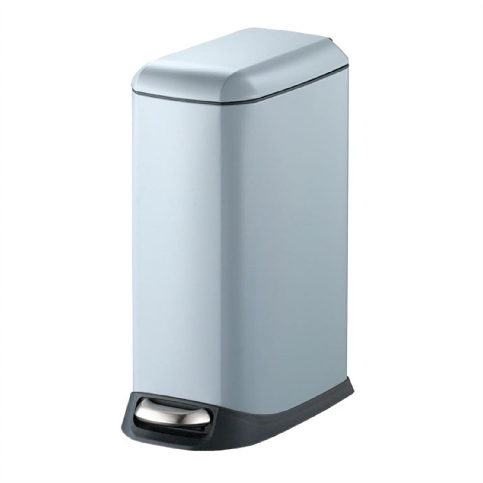H8Q4D7N5G9 Dustbin 12/20 Liter Slim Trash Can with Soft Close Lid, Stainless Steel with Removable Wastebasket, Step Pedal for Bathroom, Kitchen, Office