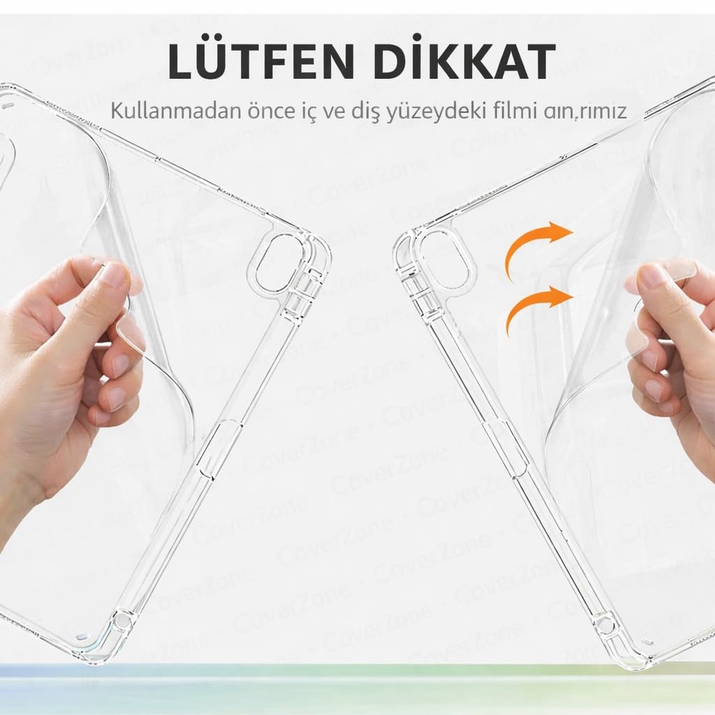 Coverzone Samsung Galaxy Tab S10 Lite ile uyumlu Kılıf SM-X400 Saydam Arka Kapak Flip Smart Cover Katlanabilir Standlı Darbe Emici Koruyucu Tablet Kılıfı Akıllı Uyku Özellikli Mavi