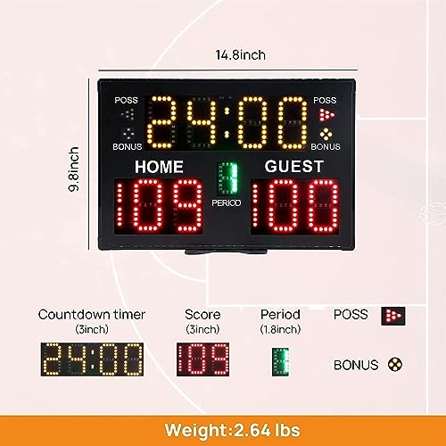 Marcador electrónico LED para tenis y baloncesto interior miniatura 2
