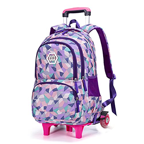 Sac à dos à roulettes fille pour école primaire et plage