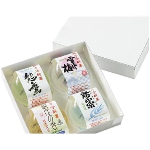 新潟日本酒/上越地酒ゼリー:越乃冷酔菓 4個入|能鷹・鮎正宗・雪中梅・梅ほの香 酒 お酒 地酒 日本酒