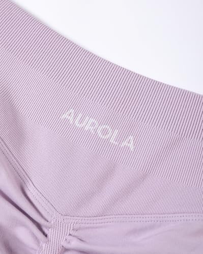 Image of AUROLA Influence Workout Shorts for Women,2.5 3.5 4.5 5.5 6.5 No Roll Up Squat Proof Scrunch Seamless Compression Gym Short