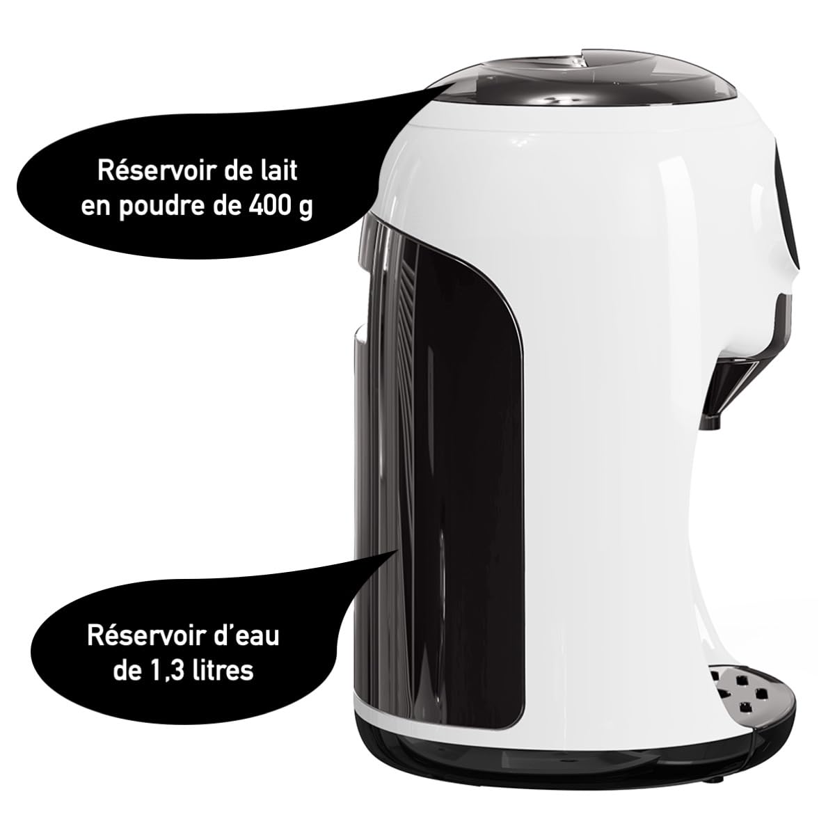 dBb Remond - Préparateur Biberons BIB & HOP - Machine Programmable pour Biberon de Lait Bébé - Chauffe et Mélange Automatique - Température Ajustable - Préparation Ultra Rapide - Accessoire Naissance