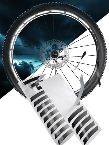 reflexsticker für Fahrradfelgen | schwarz oder weiß | 24 Streifen im Set...