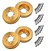 Treehobby 4PCS Brass Internal Wheel Weight Block for 1/10 RC Crawler Car 1.9inch/2.2inch Beadlock Wheel Rims Balance Weights Upgrade Parts