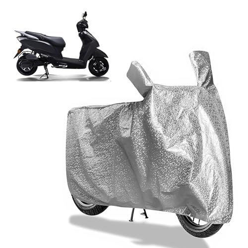 Image of Sulfar Bike Cover for Ampere Magnus Pro /Primus (EV) (Electric Scooter) | Waterproof, Dustproof & UV Protected | All Weather Two Wheeler Cover (Silver) New 2026 Variants