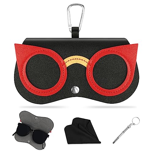 Flintronic Estuche Para Gafas De Fieltro Suave, Funda De Neopreno Para Anteojos, Bolsa Portátil y Protector Antiarañazos Para Gafas De Sol