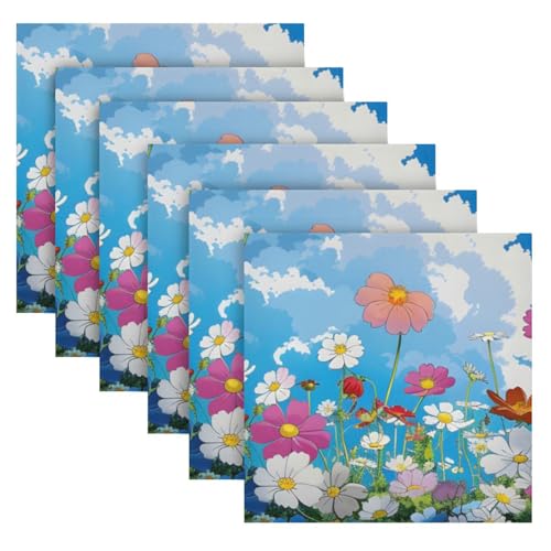 Servilletas de tela multicolor 20x20 pulgadas pack 6 miniatura 2